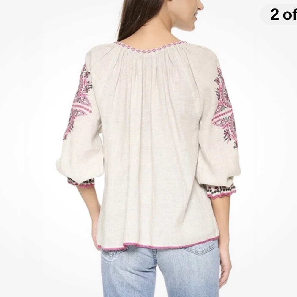 Ulla Johnson- NWT Ada Tassel flax blouse - Picture 5 of 10